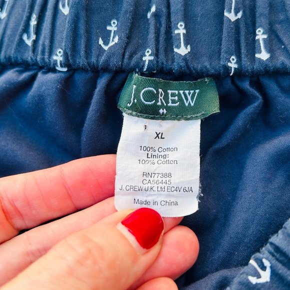 J. Crew Pull-On Navy Mini Skirt with White Anchor⚓️ Print (size XL) - Picture 6 of 10